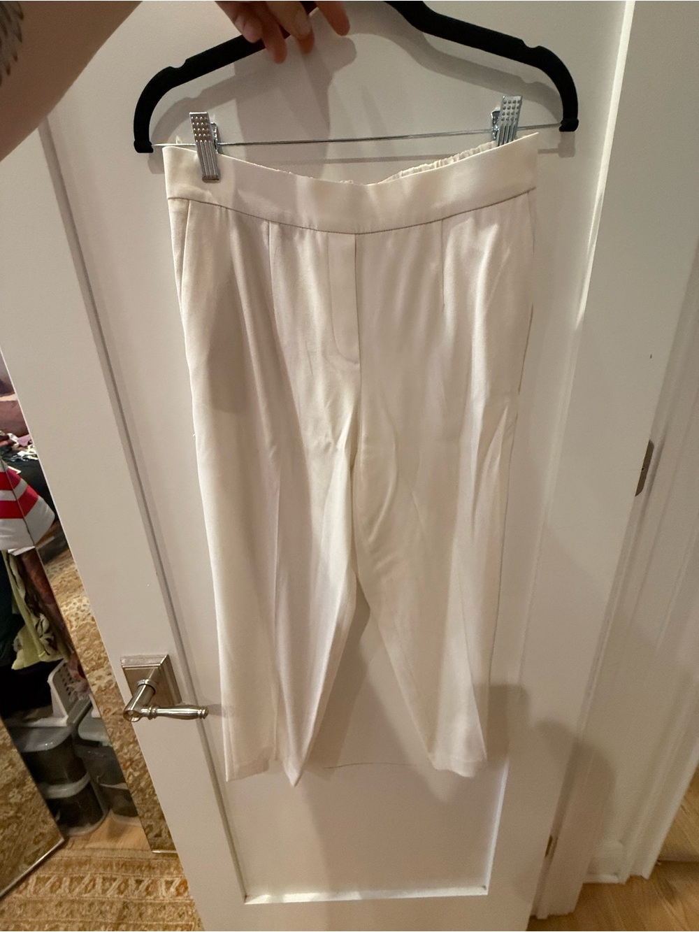 Babaton Aritzia Cream High-Waist Tailored Trousers